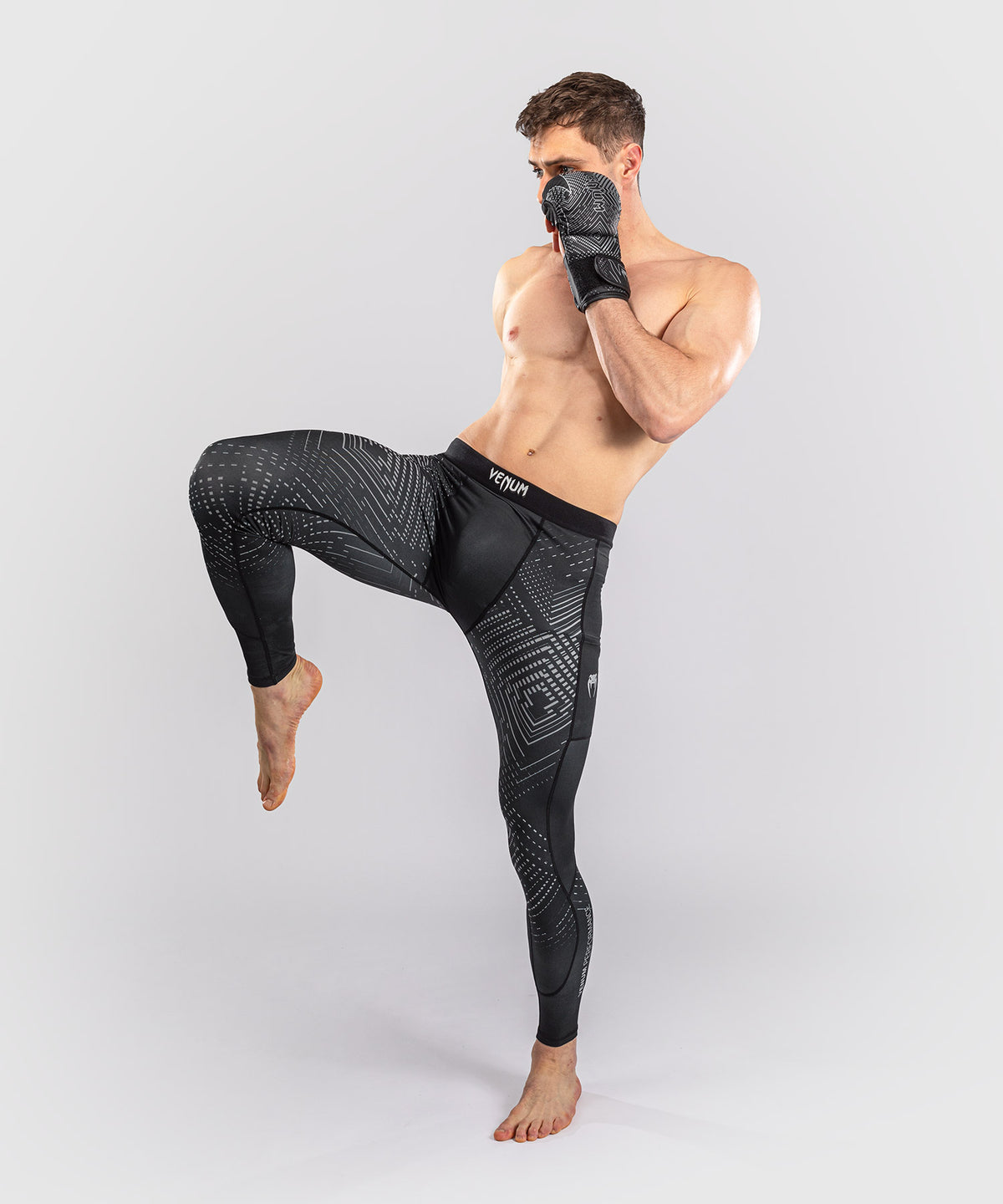 Venum Midnight Fury Spats – Nero/Grigio/Argento