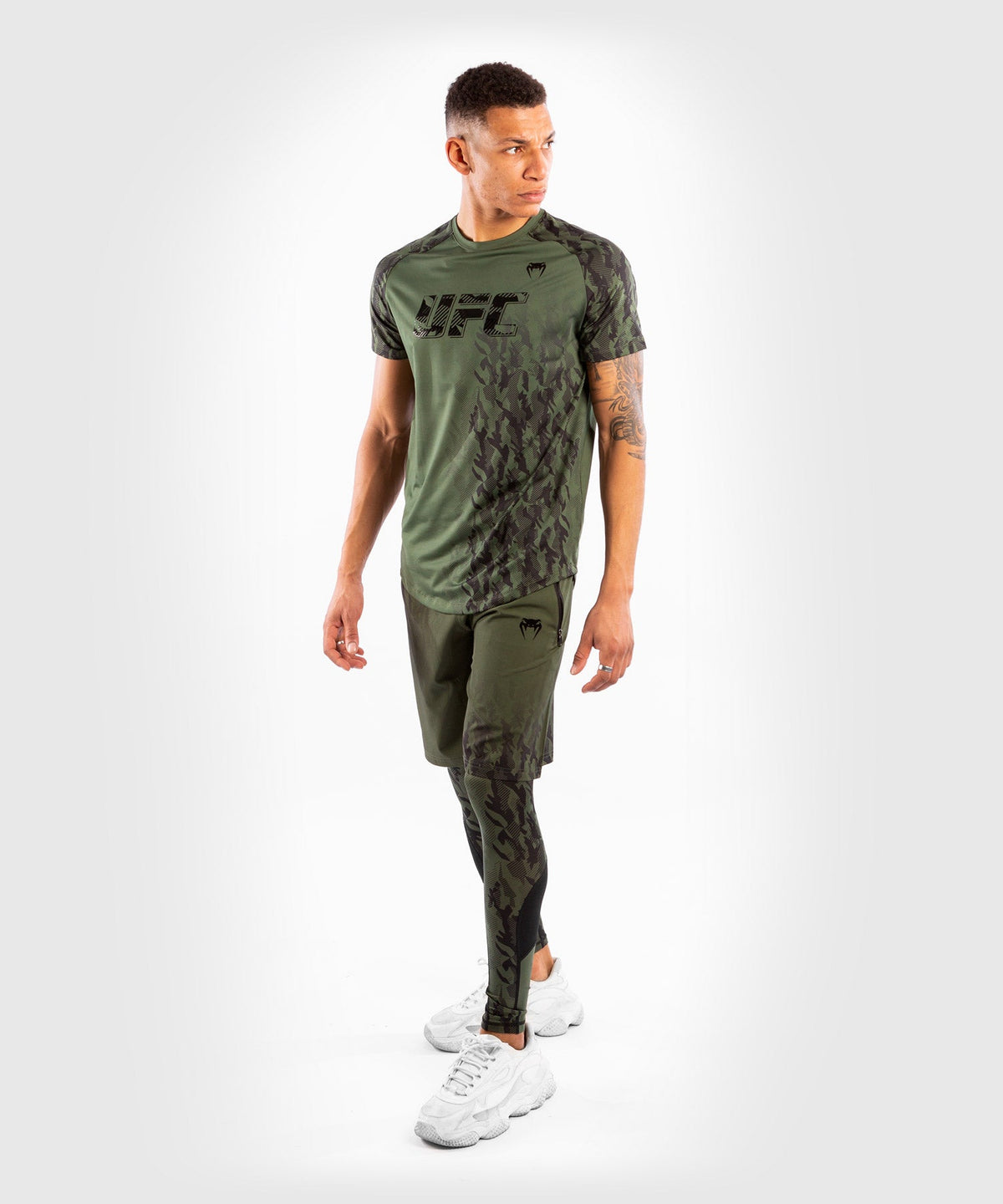 Men's UFC Compression Pants Venum Authentic Fight Week - Khaki