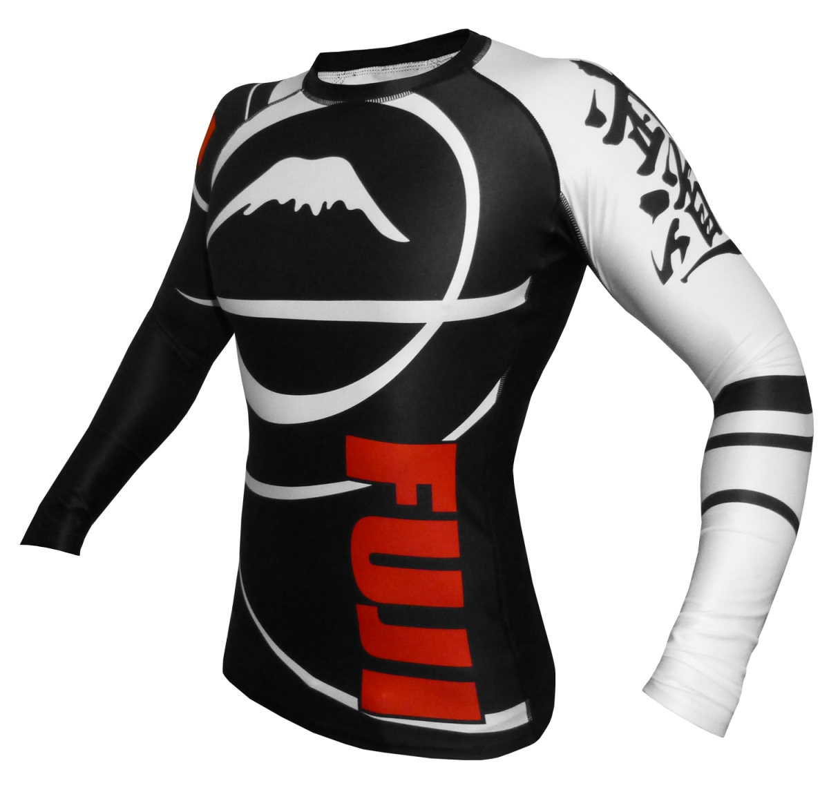 Fuji Sports Freestyle IBJJF Ranked Langarm-Rashguard - Schwarz