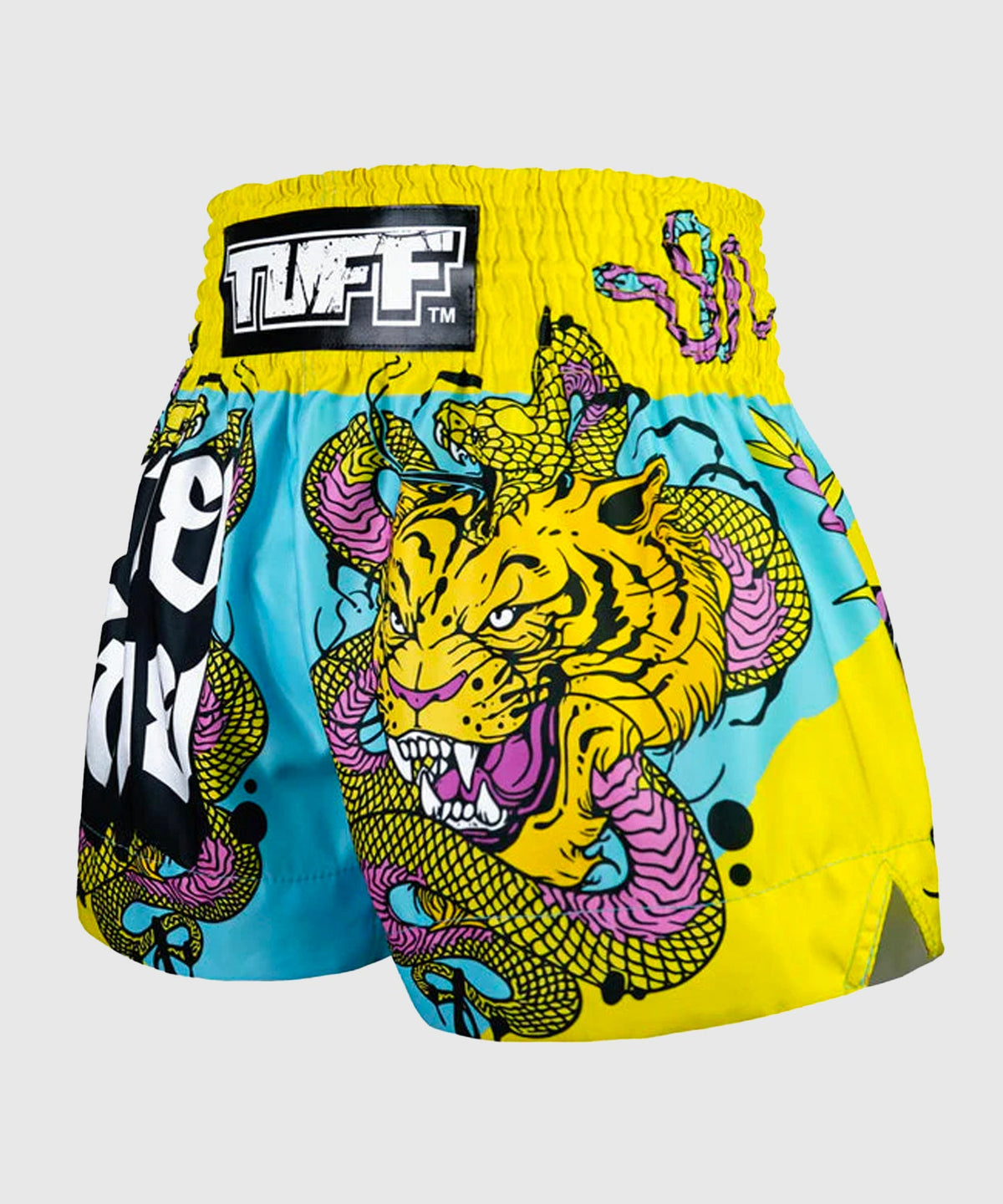 Tuff Tiger And Python Pantalones de Muay Thai - Azul Claro