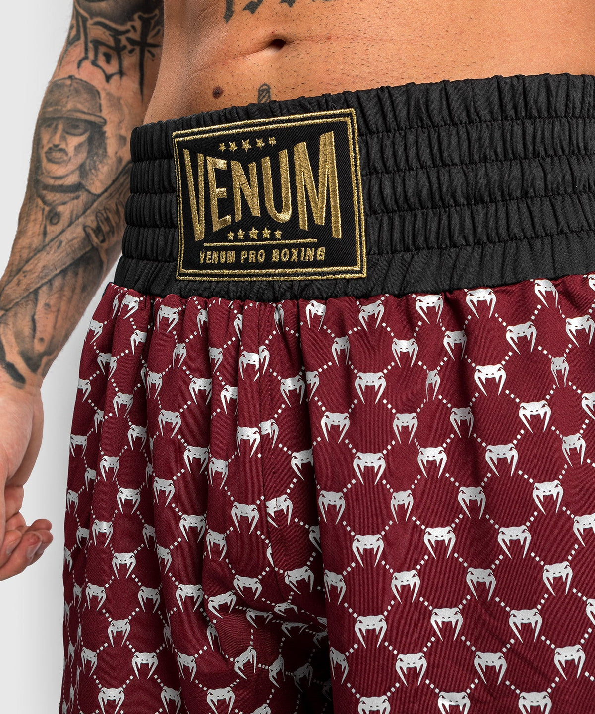 Short de Boxe Venum Monogram - Noir/Bordeaux