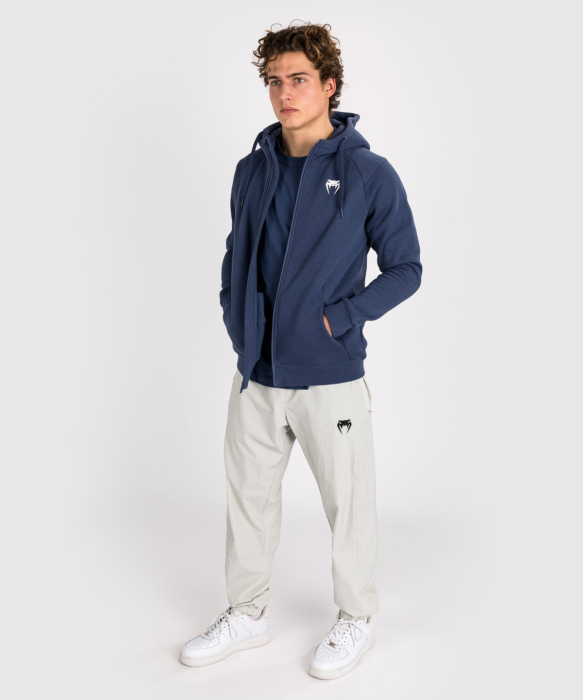 Venum Strikeland Kapuzenpullover mit Reißverschluss - Marineblau