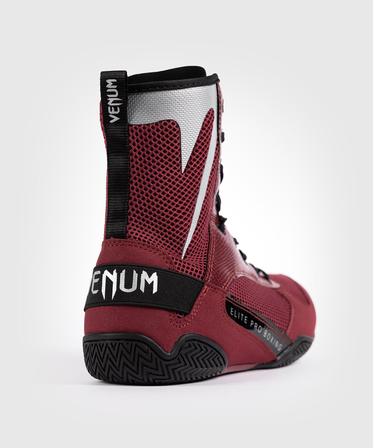 Venum Elite Scarpe da Boxe - Borgogna/Argento