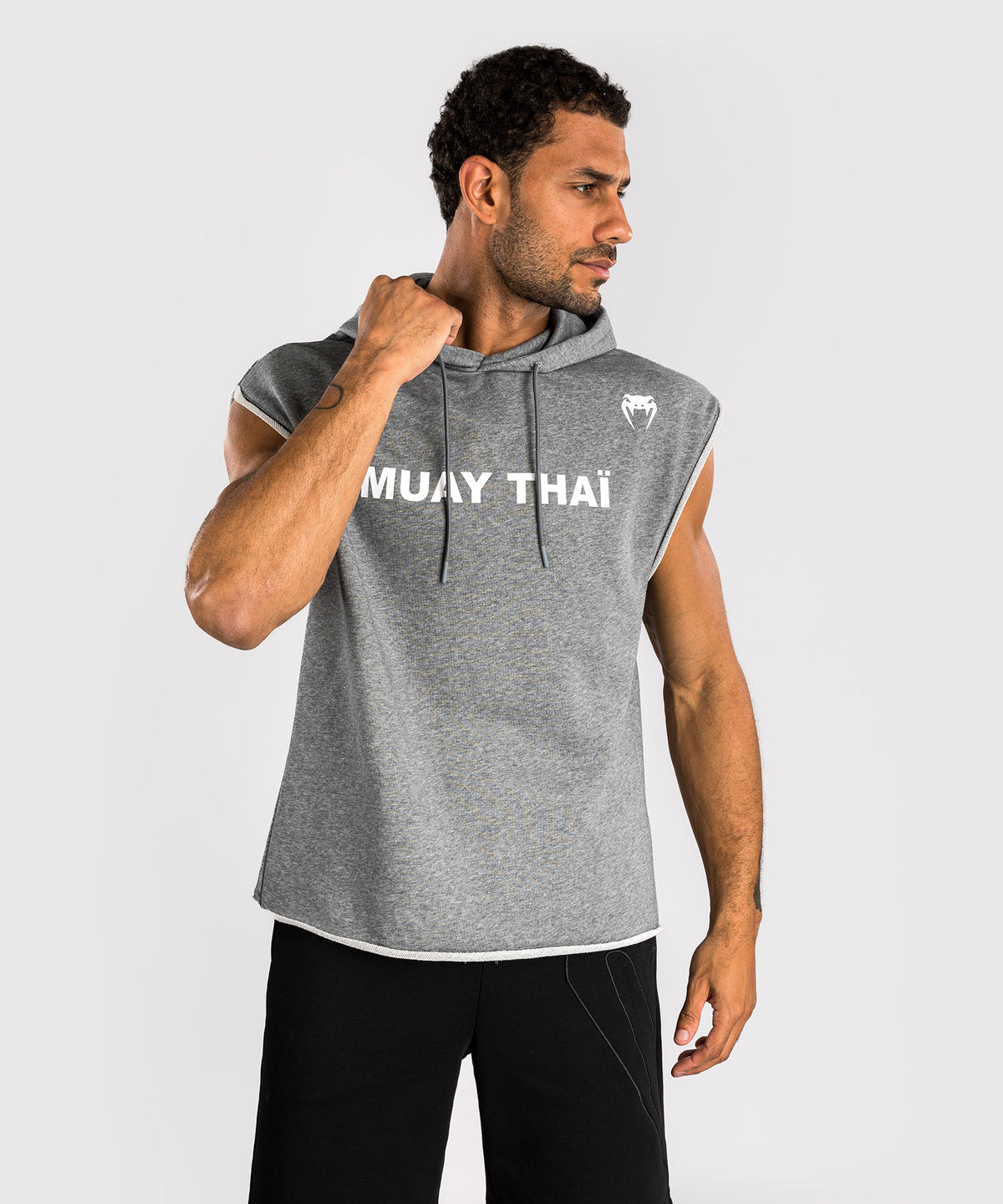 Venum Muay Thai VT Ärmelloser Kapuzenpullover – Meliert Grau