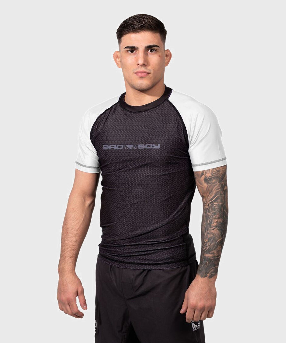Bad Boy No-Gi Rashguard a Maniche Corte - Nero/Bianco