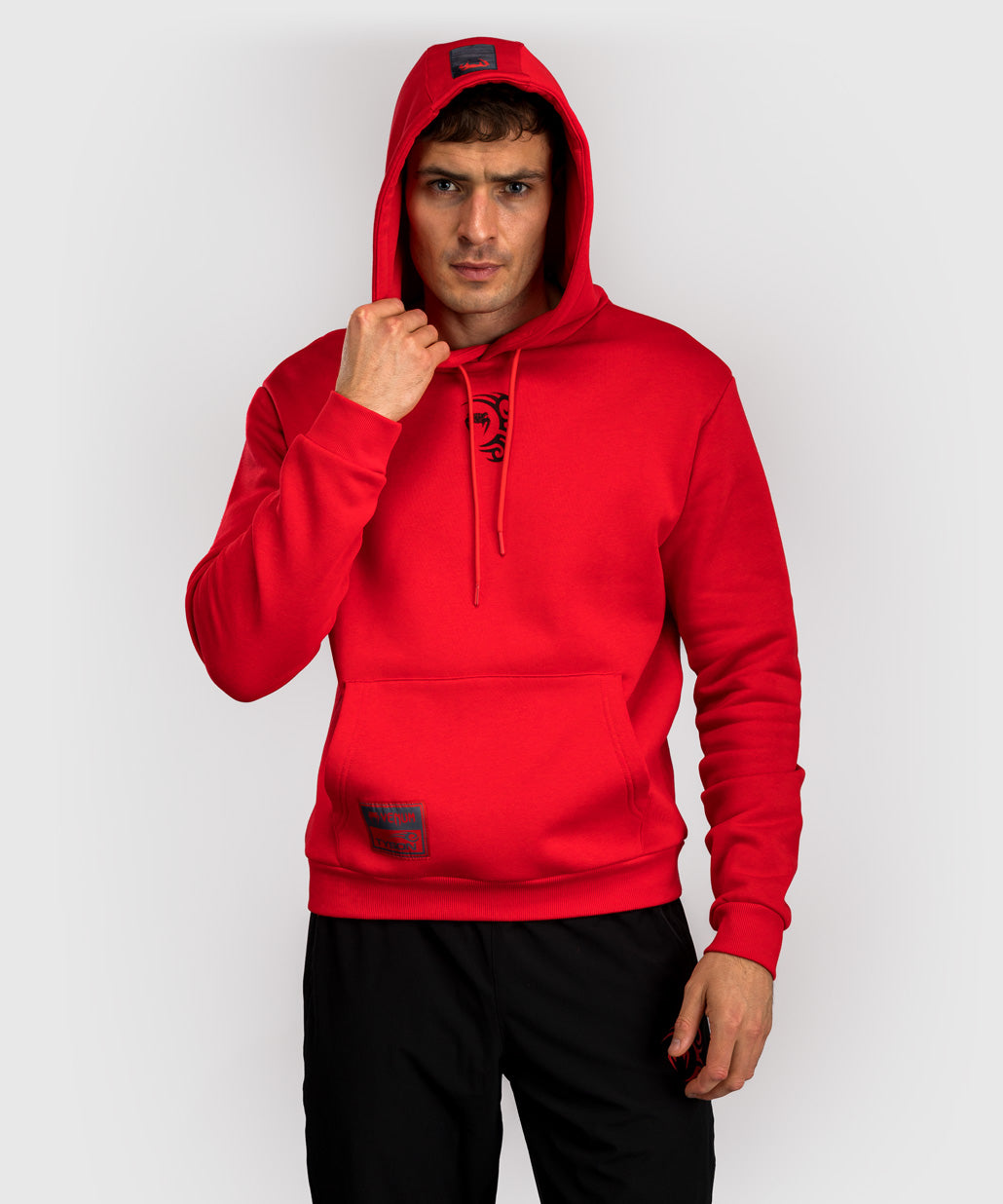 Venum x Mike Tyson Felpa con Cappuccio - Rosso Intenso/Nero Profondo