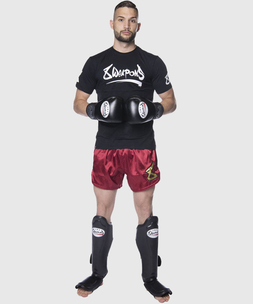 8 Weapons Strike Pantaloncini da Muay Thai - Marrone/Oro