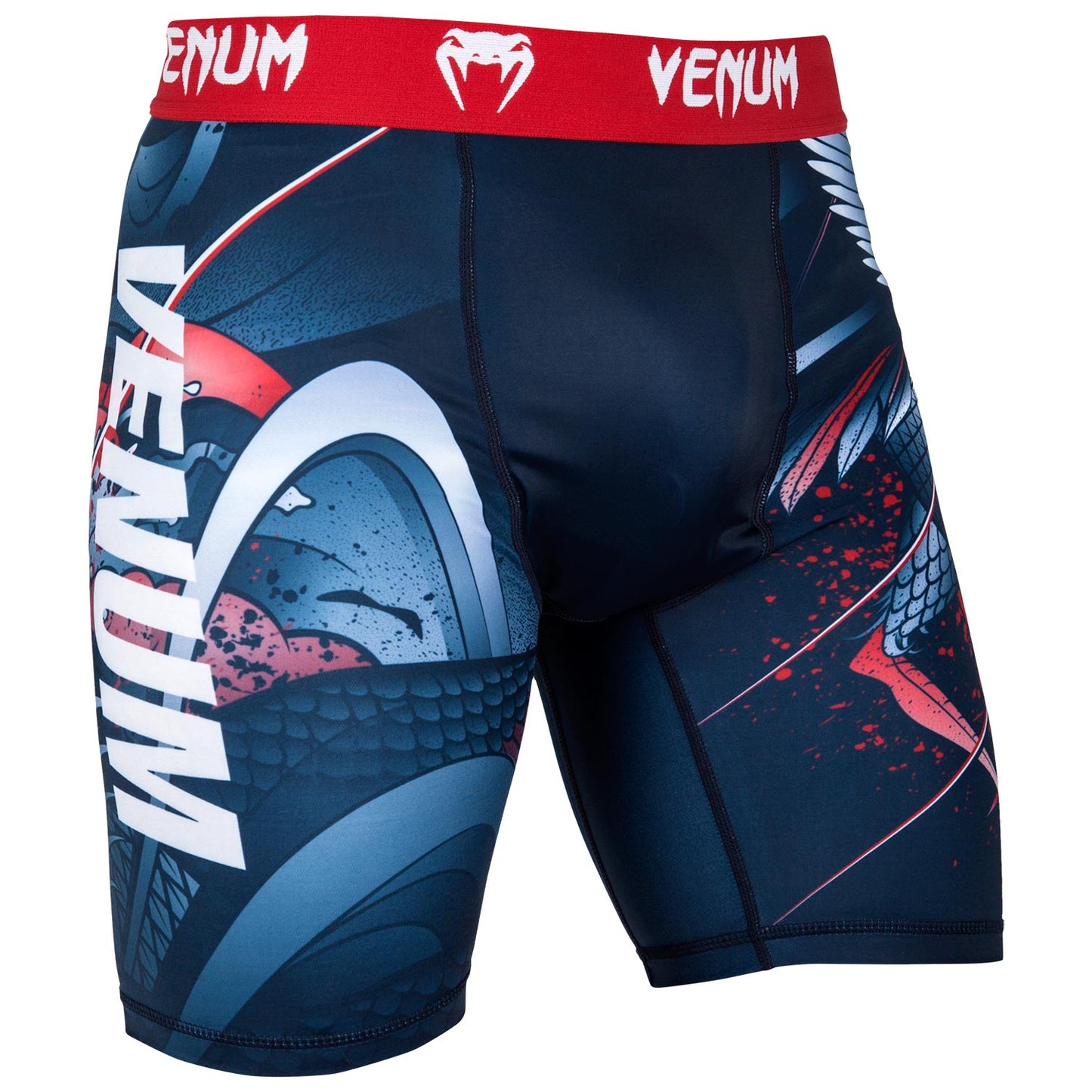 Venum Rooster Compression Short - Navy/Orange