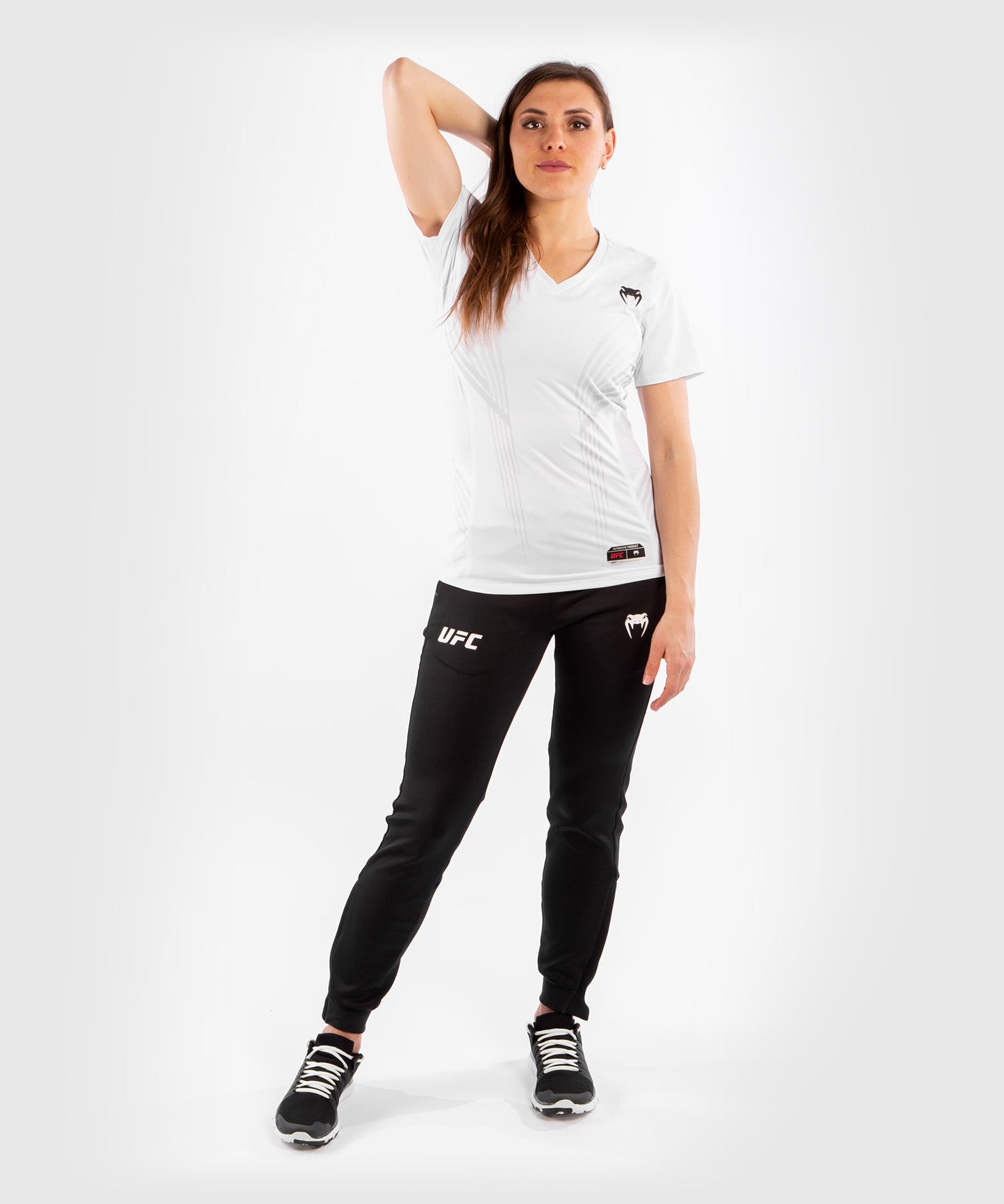 Camiseta Técnica Para Mujer UFC Venum Authentic Fight Night - Blanco