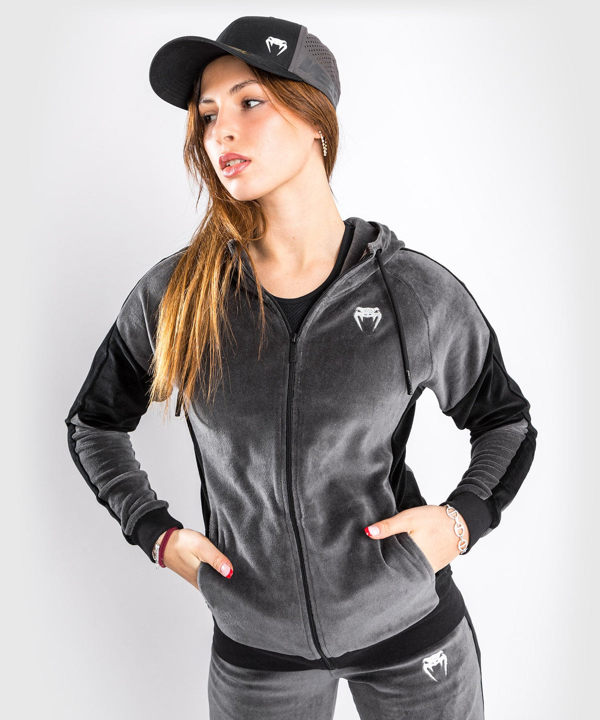 Sweatshirt Venum Camoline 2.0 Velvet - Pour Femmes - Gris/Noir