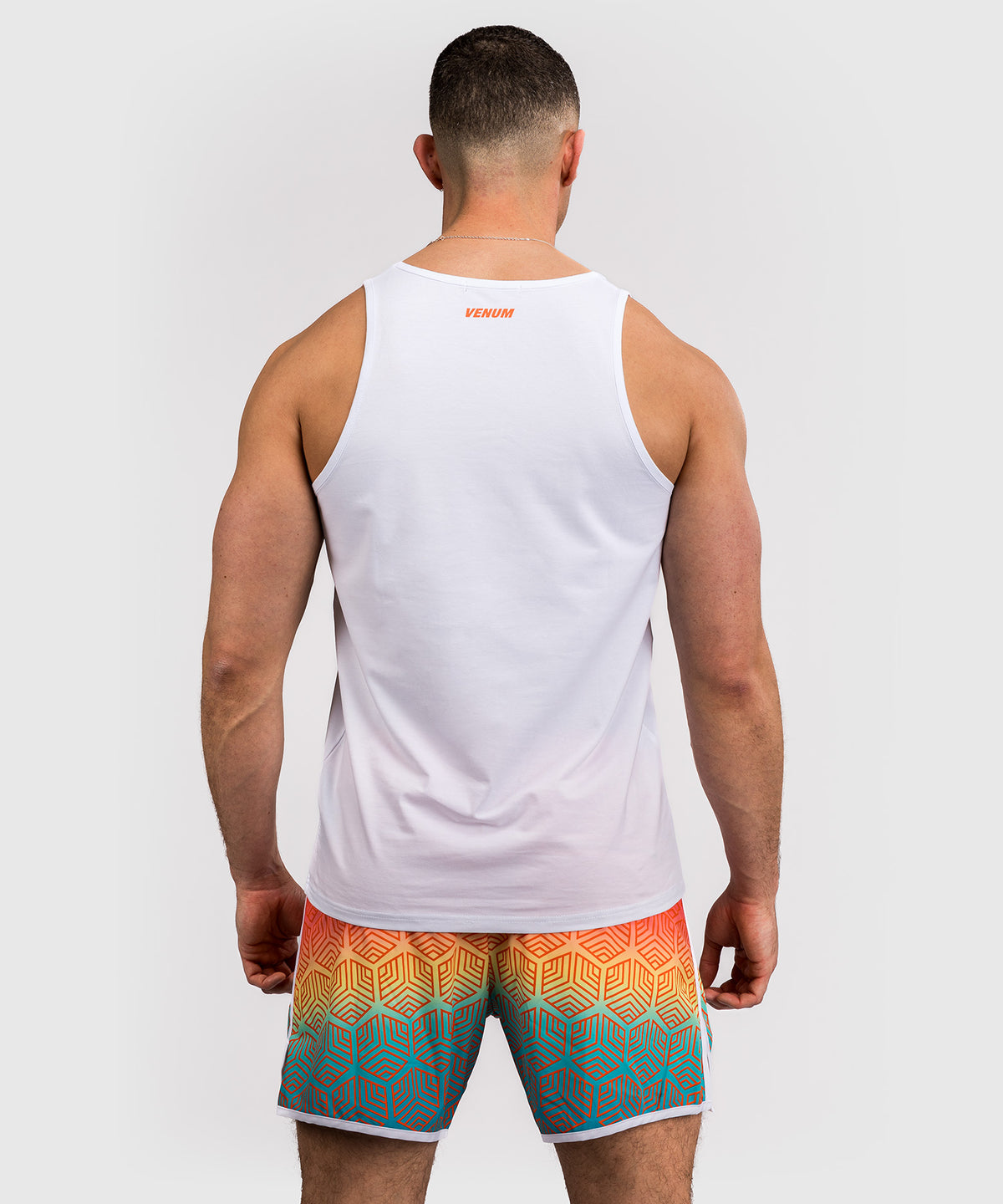 Venum Echo Tank Top - Blanco/Naranja Atardecer