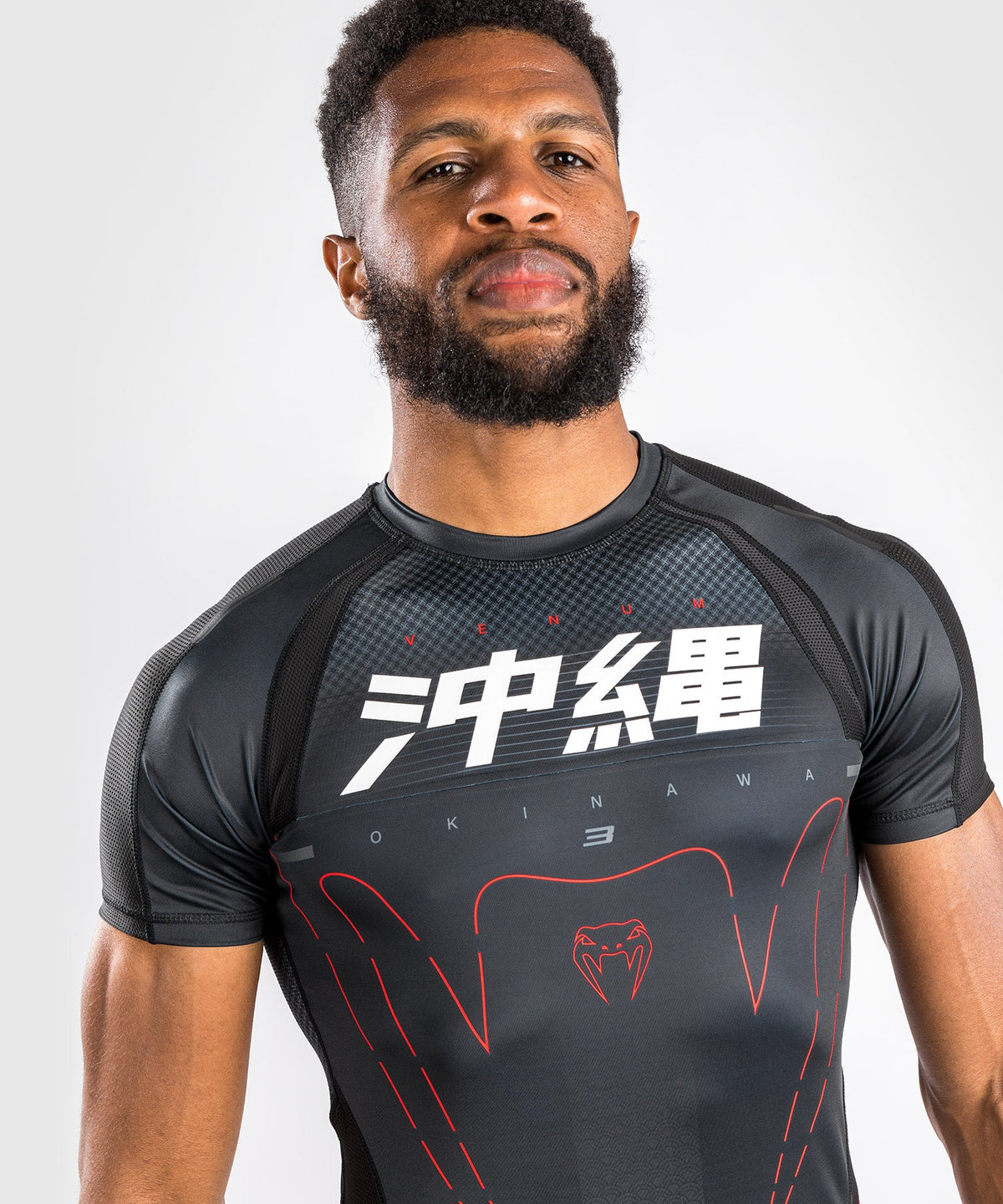 Venum Okinawa 3.0 Rashguard - Kurzarm- Schwarz/Rot