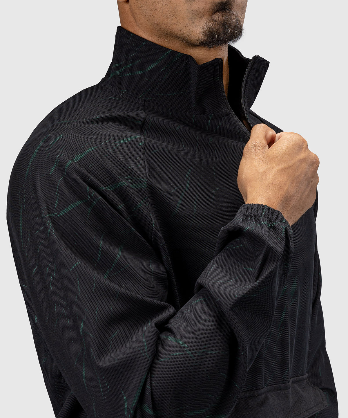 Venum Trooper Herren Trainingsanzug Jacke - Schwarz/Forstgrün