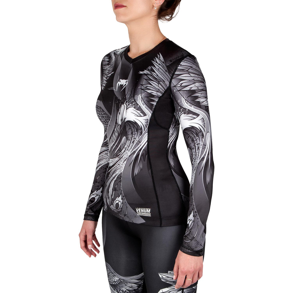 Venum Phoenix Rashguard - Langarm - Schwarz/Weiß - Für Frauen