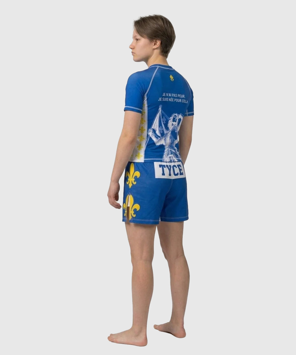 TYCE CULTURE OF WAR Joan of Arc Fight Shorts - Blue