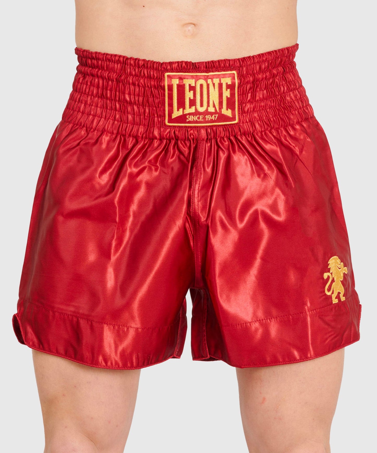 Leone Basic Muay Thai Shorts - Rot