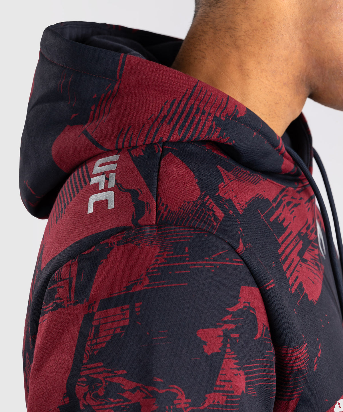 Sweat à capuche Homme UFC Zenith by Venum Authentic Fight Week - Bleu marine/Bordeaux/Argent