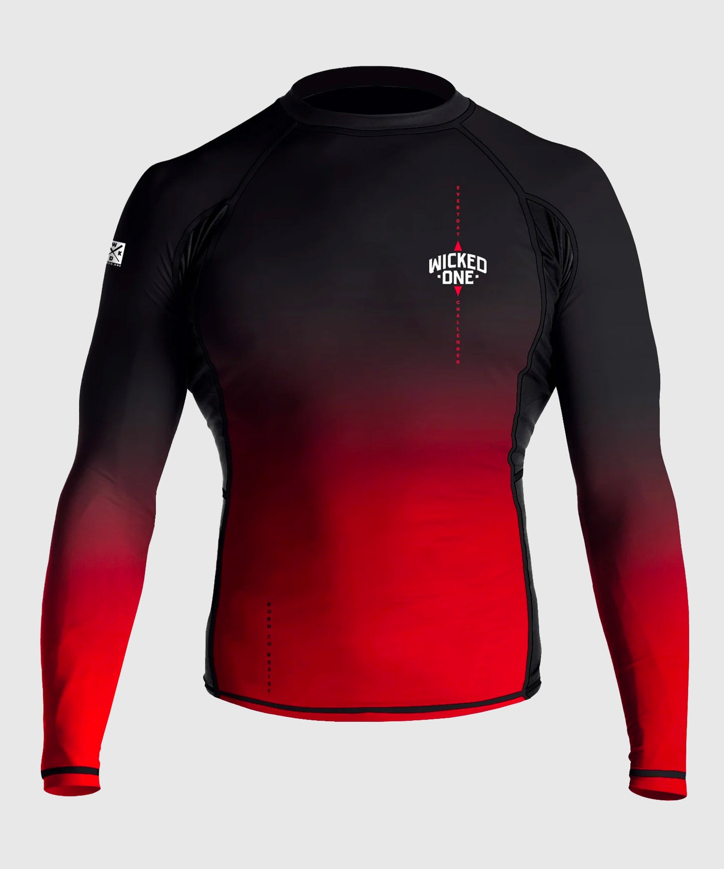 Wicked One Ghost Langarm-Rashguard - Schwarz/Rot