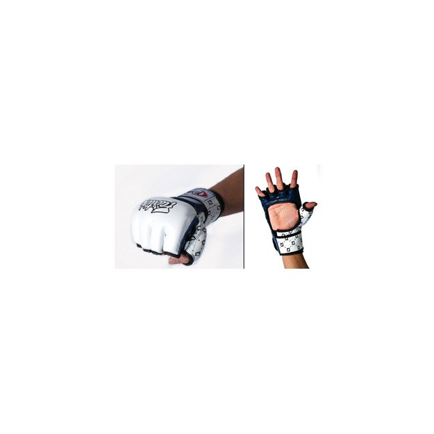 Fairtex Leather MMA Gloves - White/Black