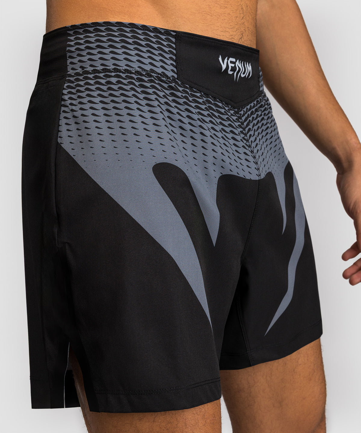 Venum No Gi Fightshorts - Black/ Silver Grey