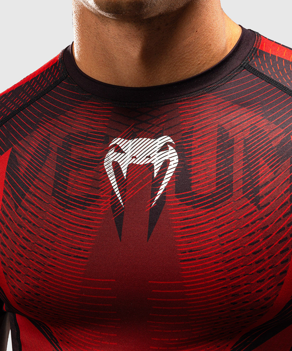 Rashguard à Manches Courtes Venum Galactic 3.0 - Rouge/Argent