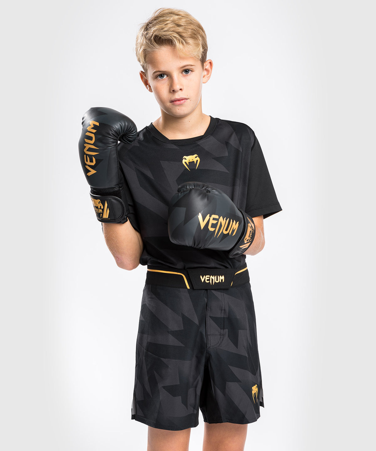 Short de MMA Venum Razor - Pour Enfants - Noir/Or