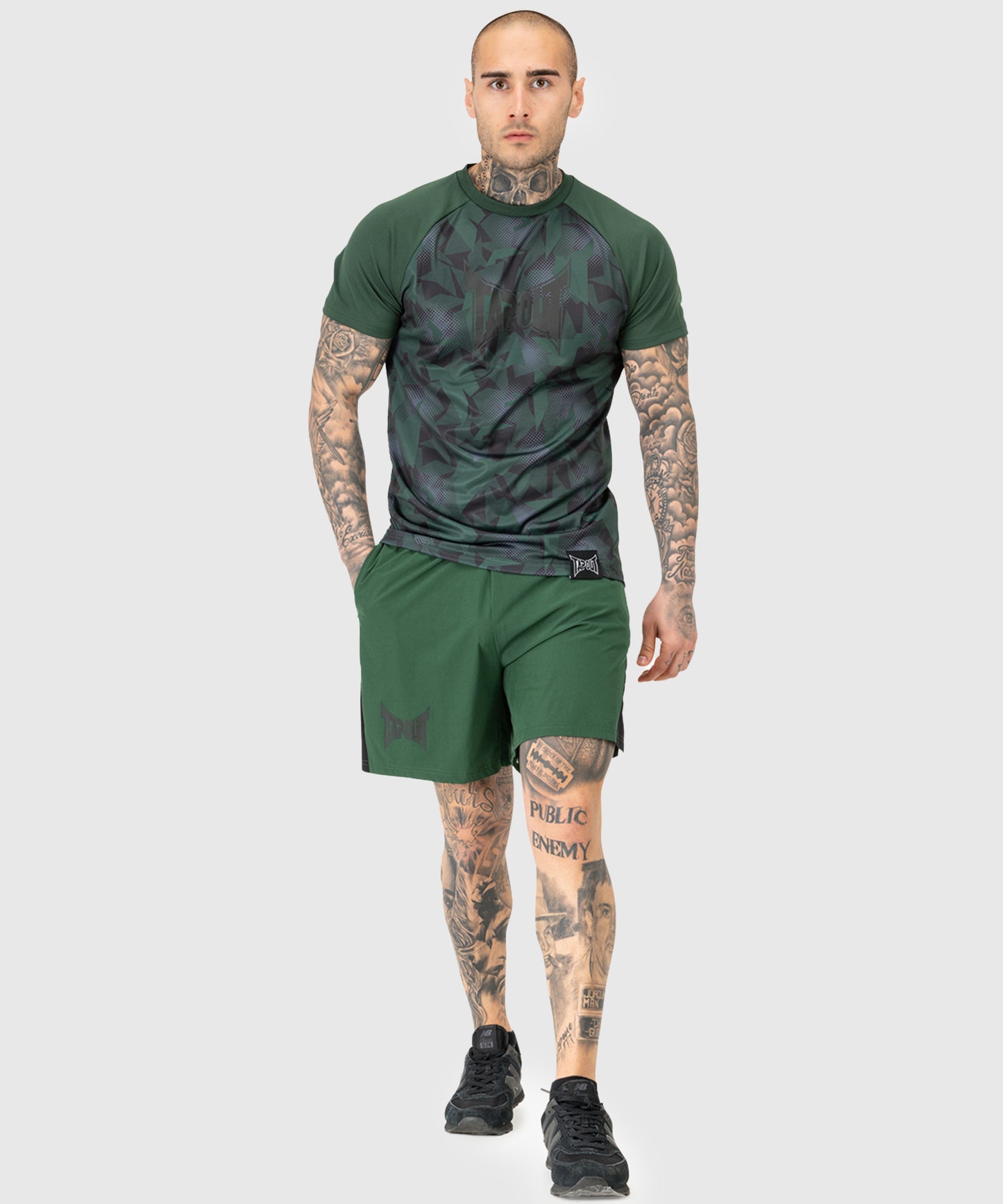Tapout Training Fightshorts - Verde/Negro