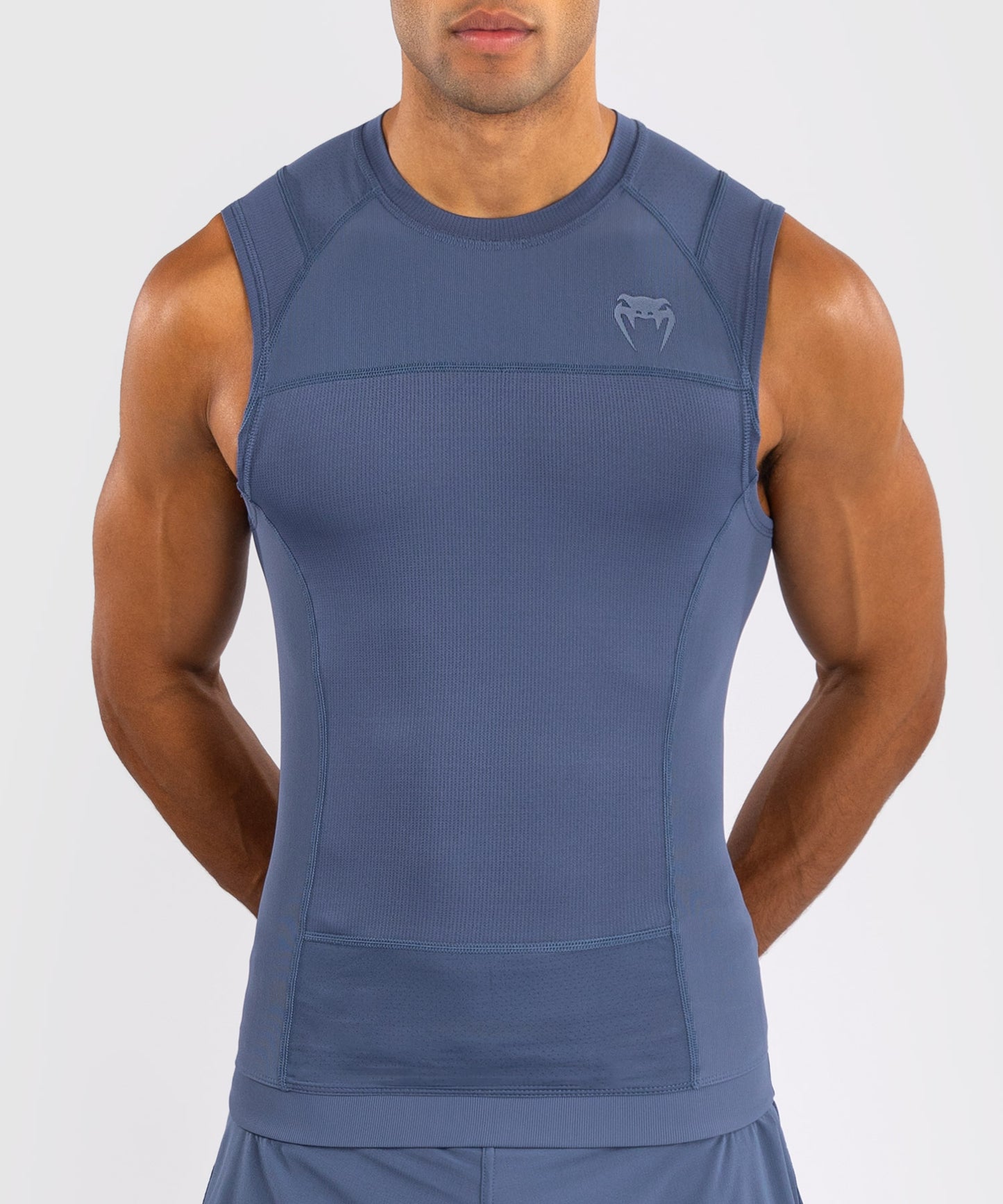 Venum G-Fit Air Rashguard sin Mangas para Hombre - Azul Niebla