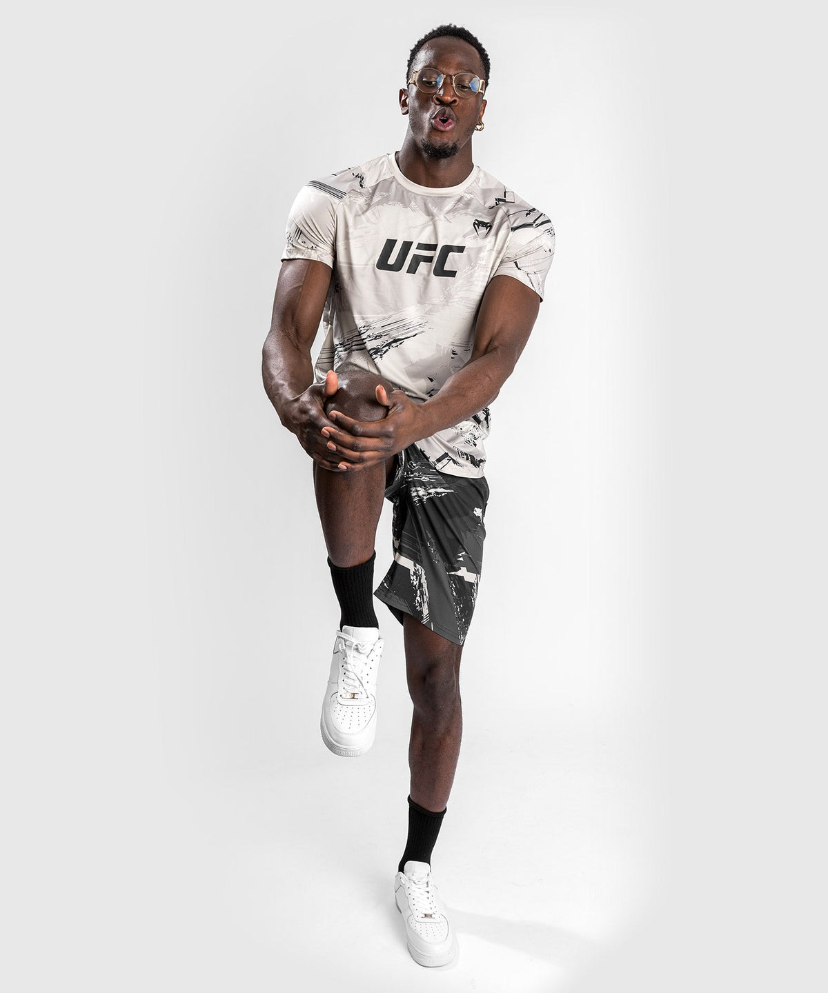 Men's UFC Venum Authentic Fight Week 2.0 Dry Tech- Short Sleeve T-Shirt - Sand