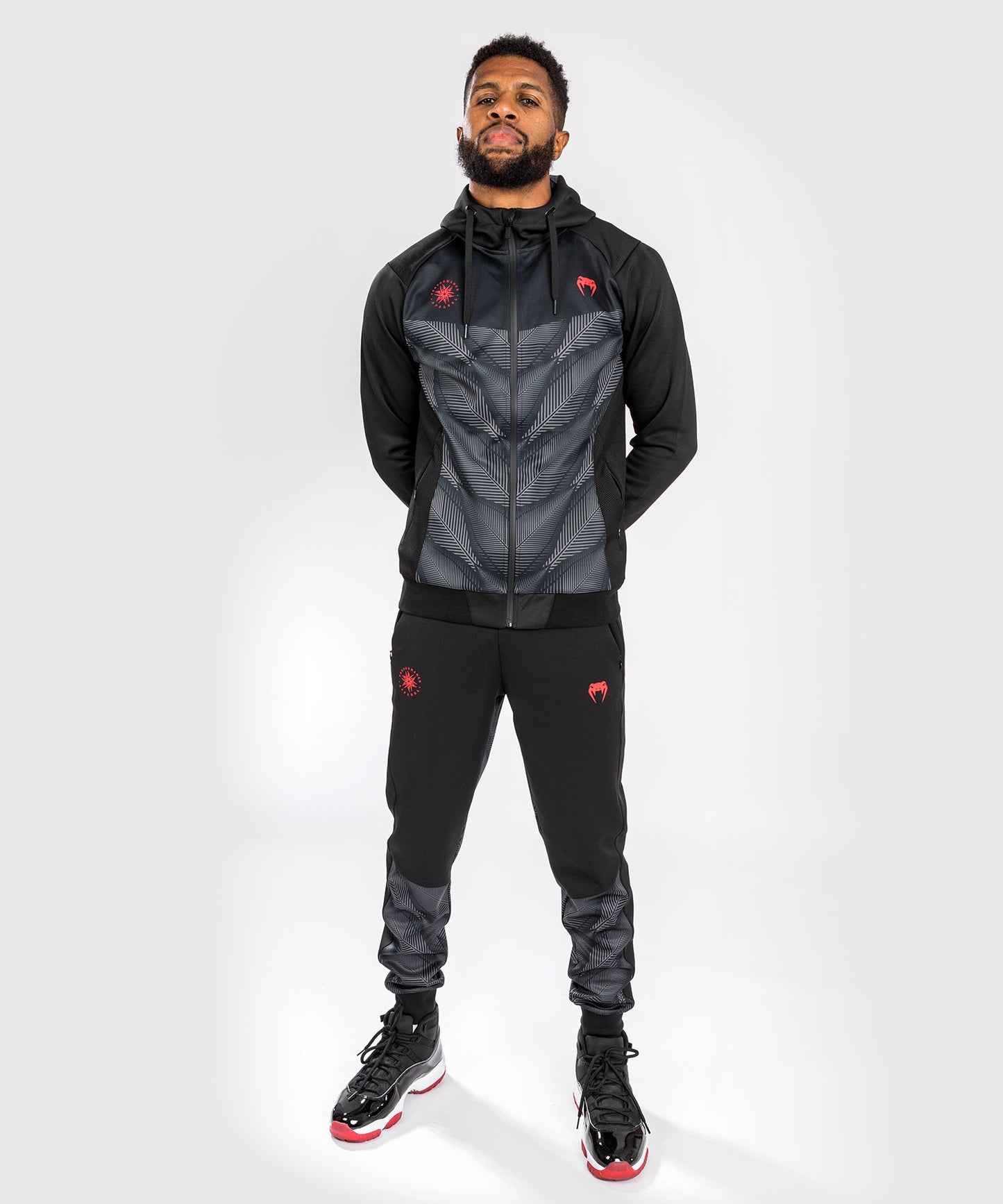 Felpa con cappuccio Venum Phantom - Nero/Rosso