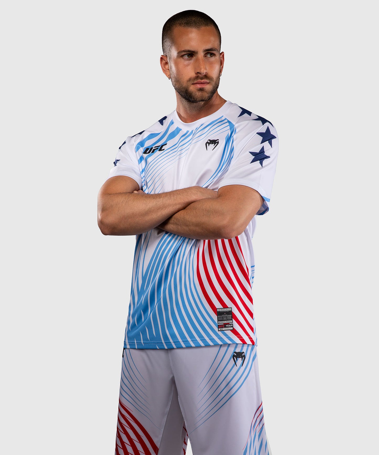 Official UFC Freedom 250 by Venum Authentic Fight Night Walkout Jersey für Herren - Weiß