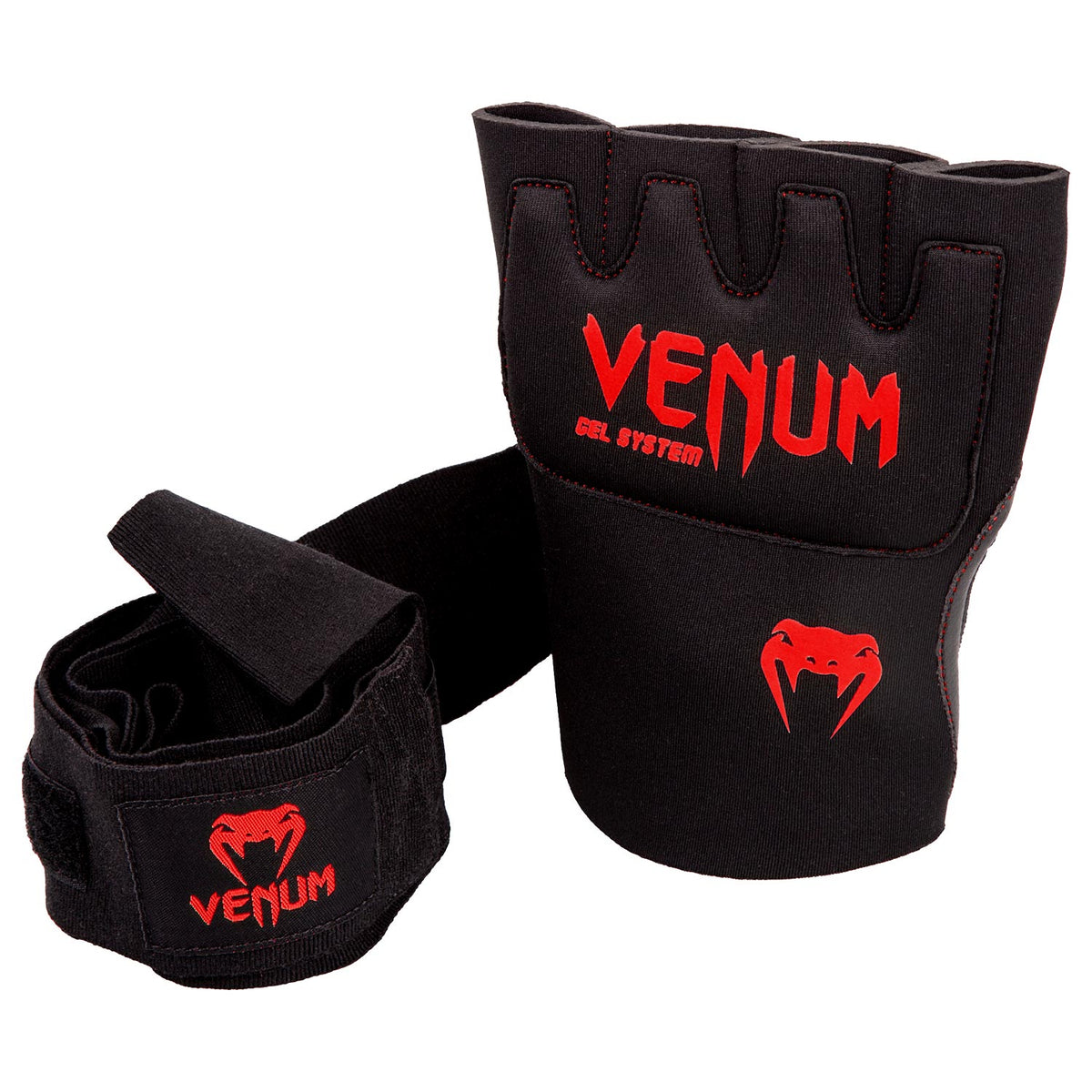 Venum Gel Kontact Quick Bandagen – Schwarz/Rot