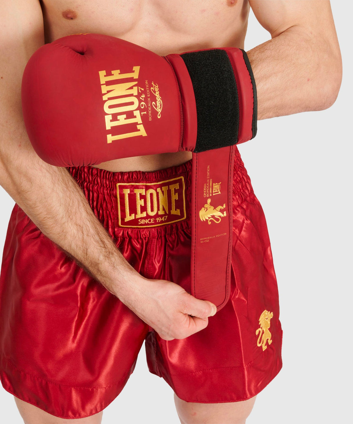 Leone Basic Muay Thai Shorts - Rot