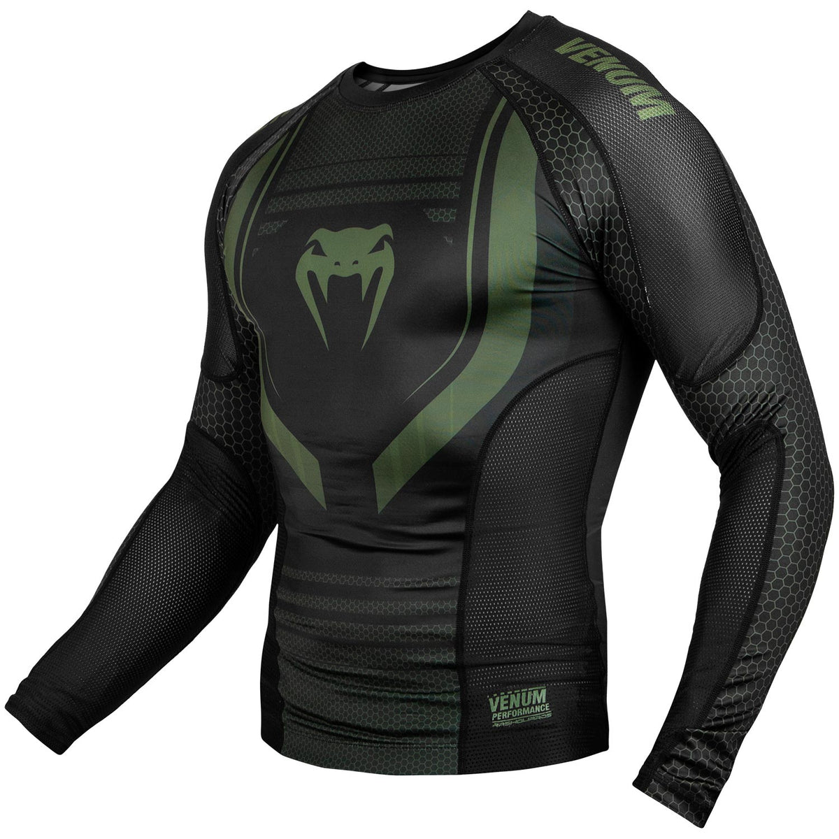Rashguard Venum Technical 2.0 - Manches Longues - Noir/Kaki - Exclusivité