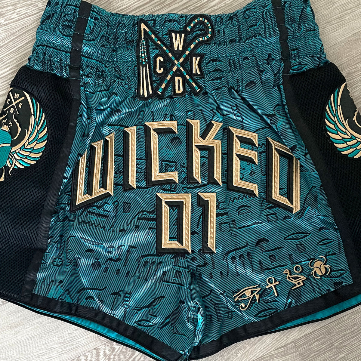 Wicked One PHARAOH Pantaloncini Muay Thai - Turchese