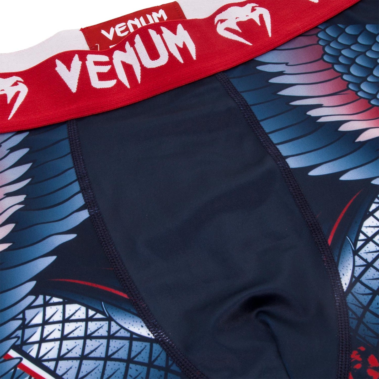 Venum Rooster Compression Pants - Navy Blue/Orange