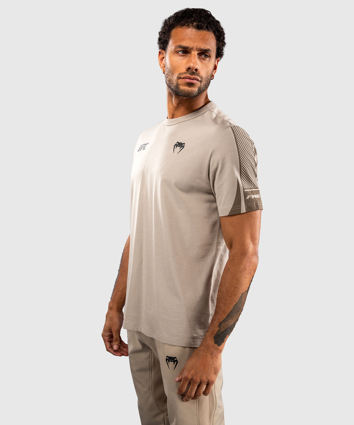 T-shirt à Manches Courtes pour Homme Venum UFC Unity by Venum Authentic Fight Week - Sable