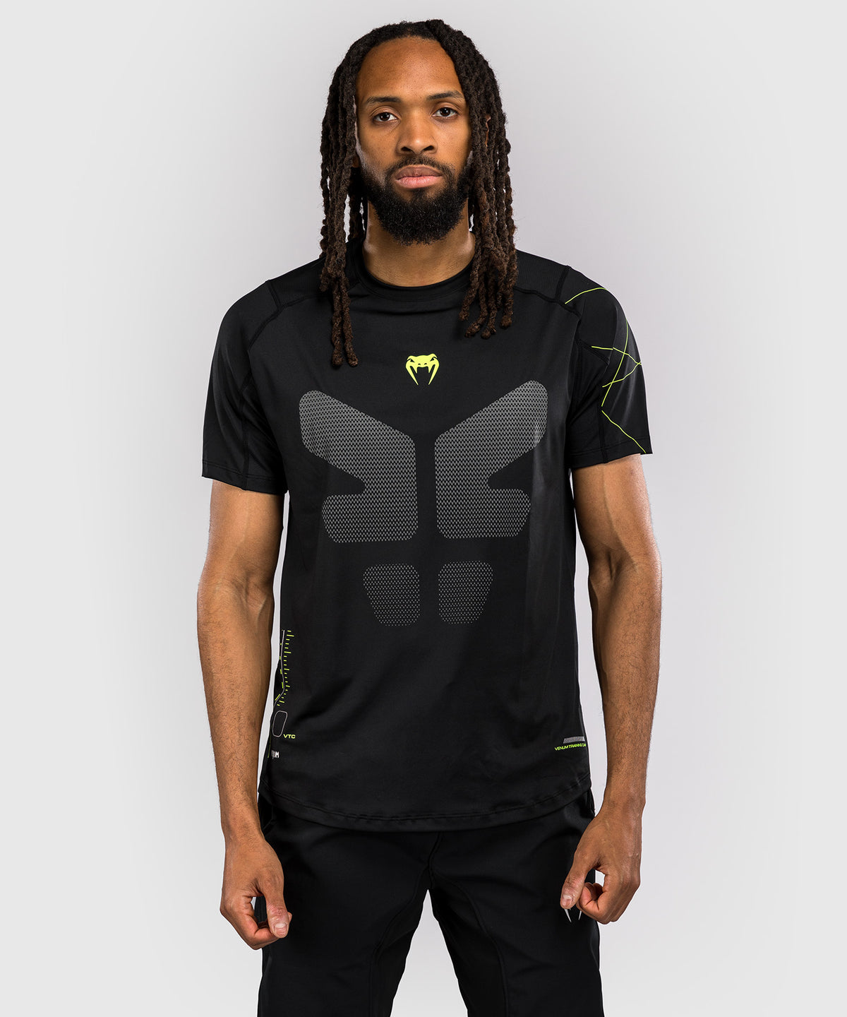 Venum Training Camp 4.0 Dry-Tech T-Shirt - Schwarz/Neongrün