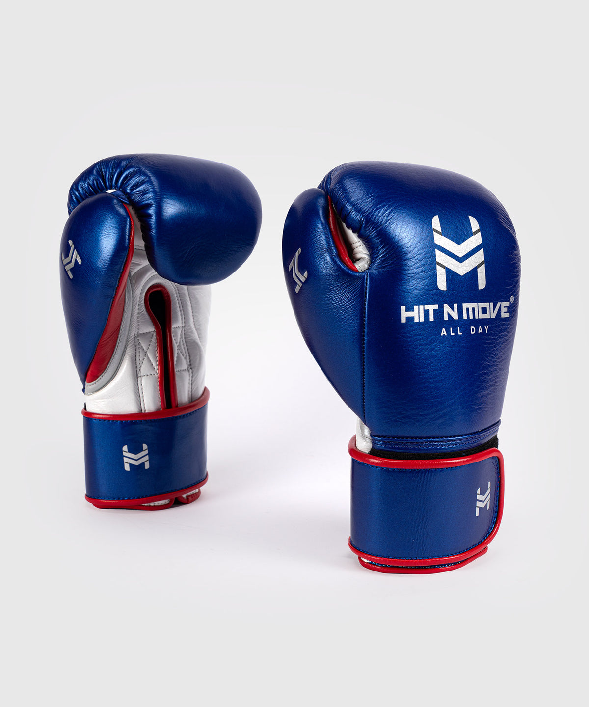 Hit N Move All Day® Pro Grip Plus Guantoni da Boxe - Blu/Bianco/Rosso