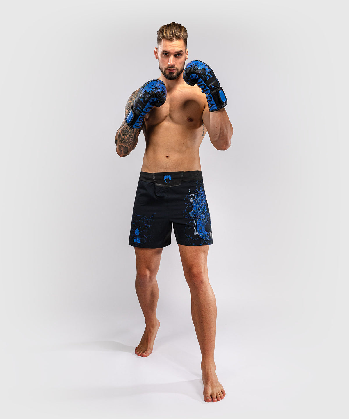 Venum Thunder Dragon Fightshorts – Schwarz/Königsblau