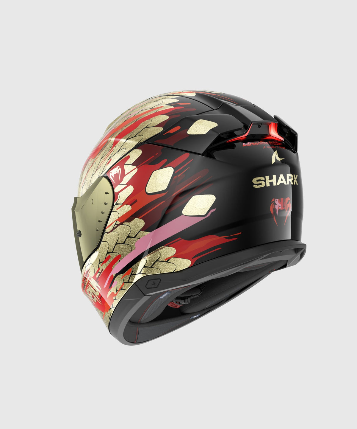 Casco de moto Venum x Shark SKWAL i3 - Rojo/Dorado