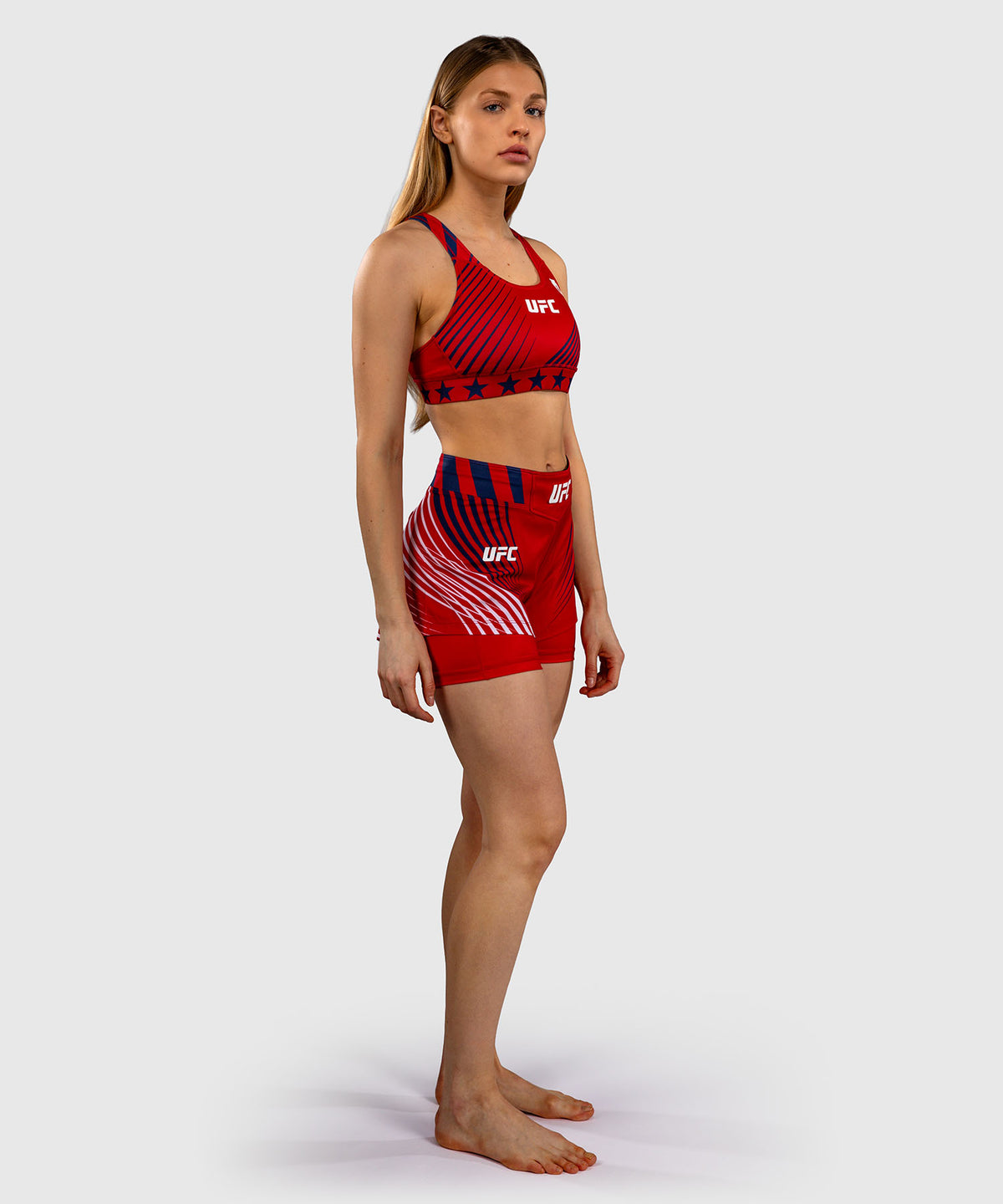 Official UFC Freedom 250 by Venum Authentic Fight Night Fight Shorts für Damen - Rot