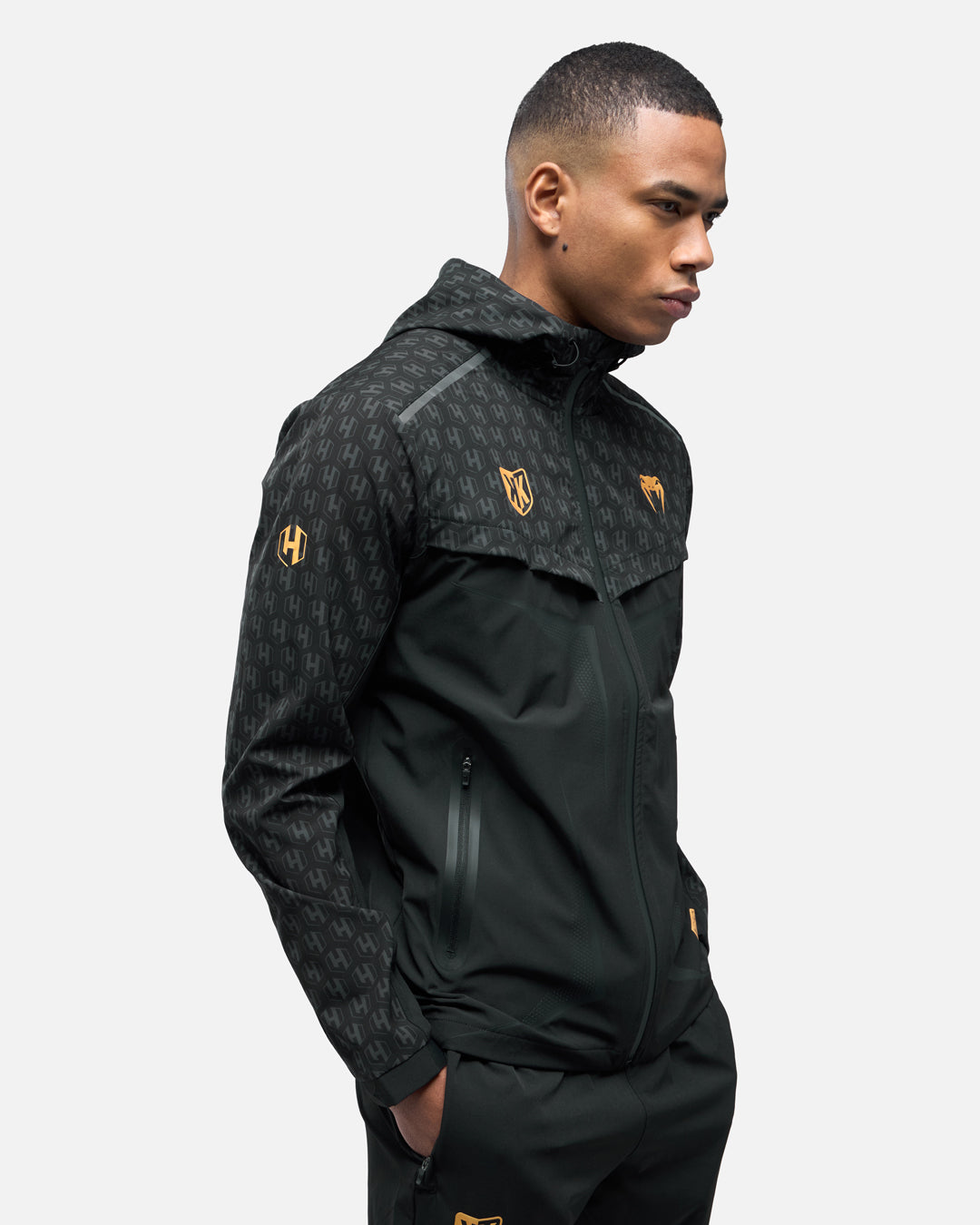 Survêtement complet (veste + pantalon) FK x Venum Hexagone MMA - Noir/Doré