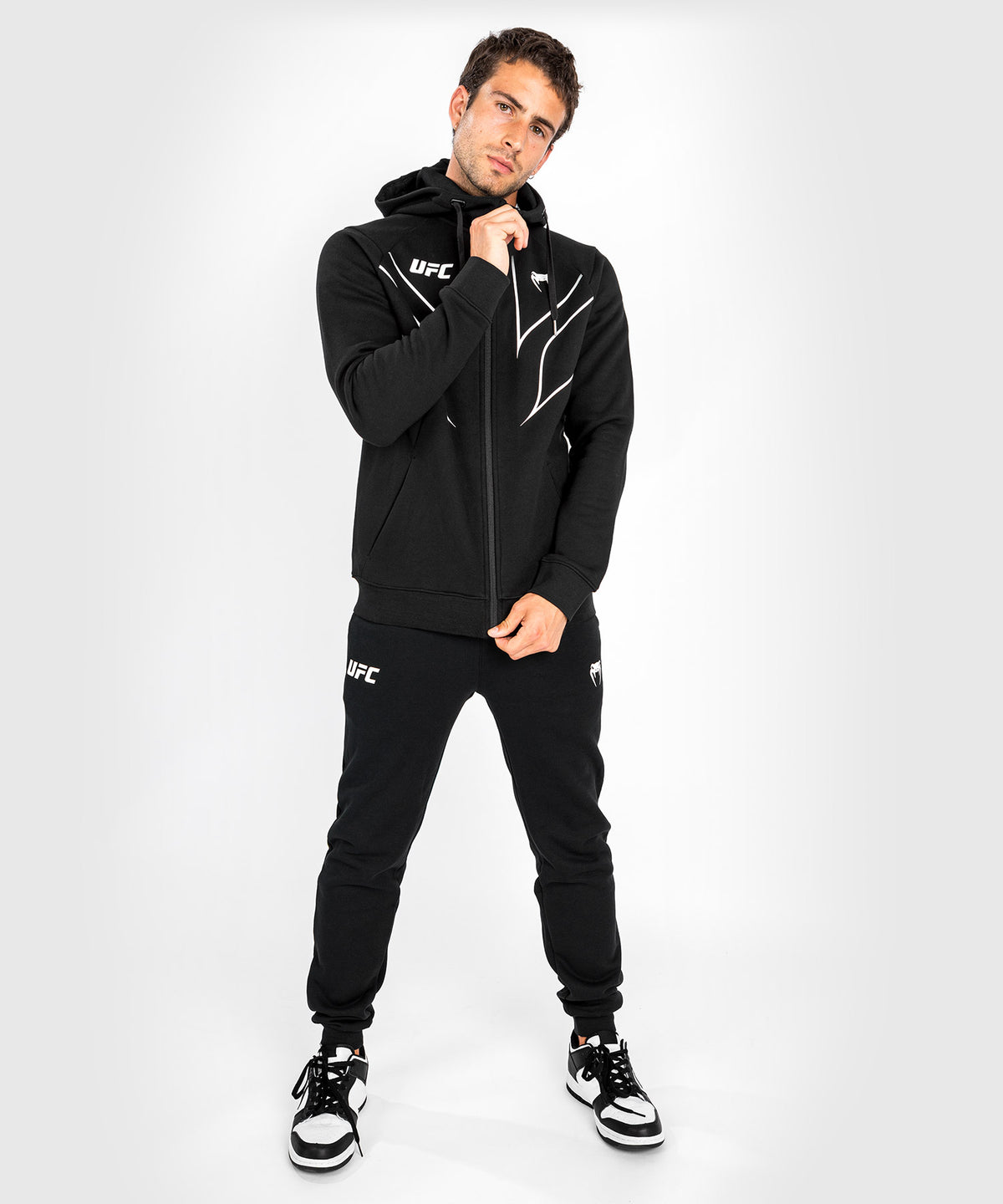 Sudadera con capucha y cremallera completa para hombre UFC Venum Replica 2.0 - Negr