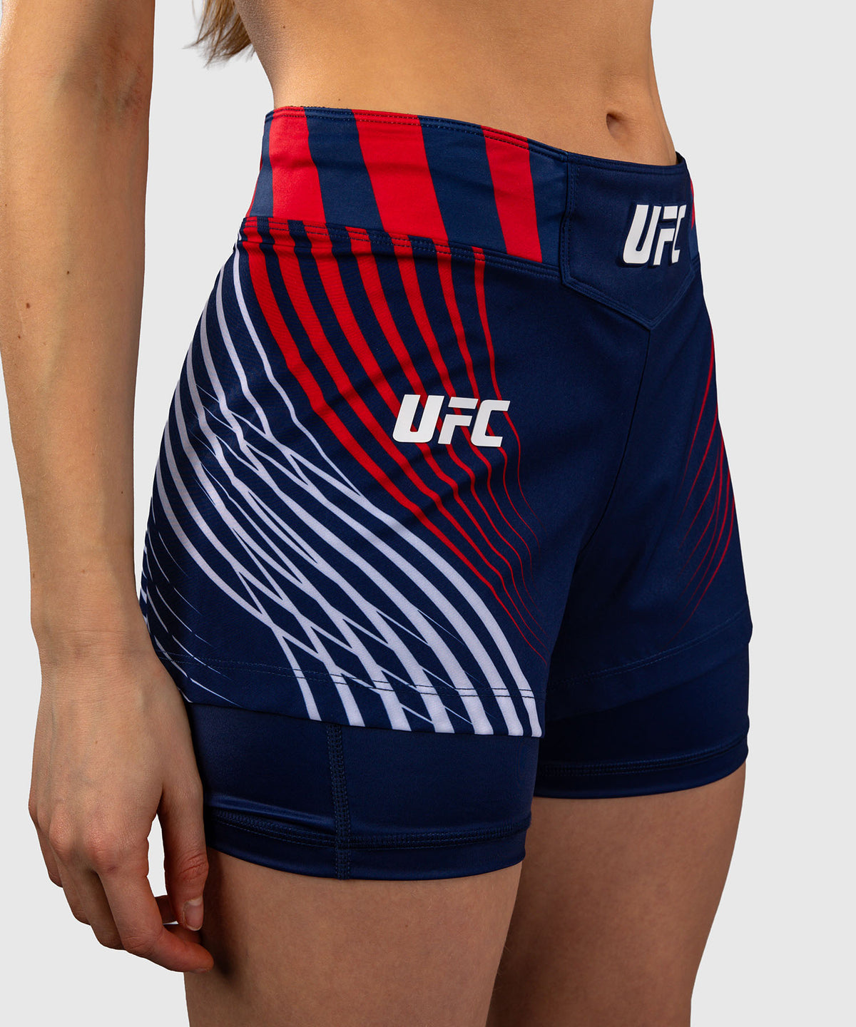 Official UFC Freedom 250 by Venum Authentic Fight Night Fight Shorts für Damen - Blau