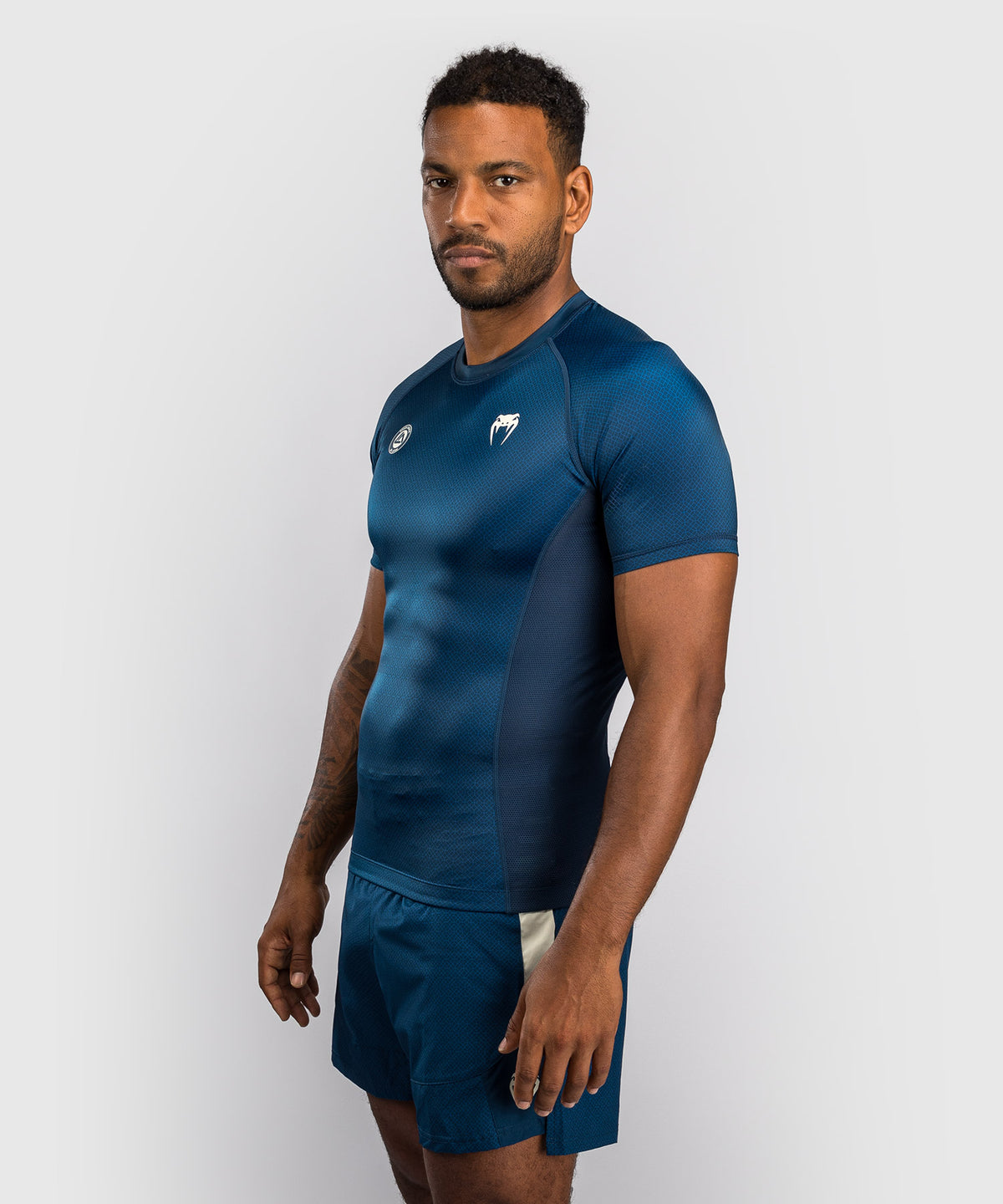 Venum x Roger Gracie Academy Kurzarm Rashguard - Blau