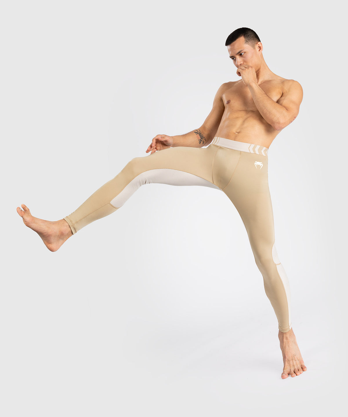 Pantalon de Compression pour Hommes Venum Tempest - Beige/Sable