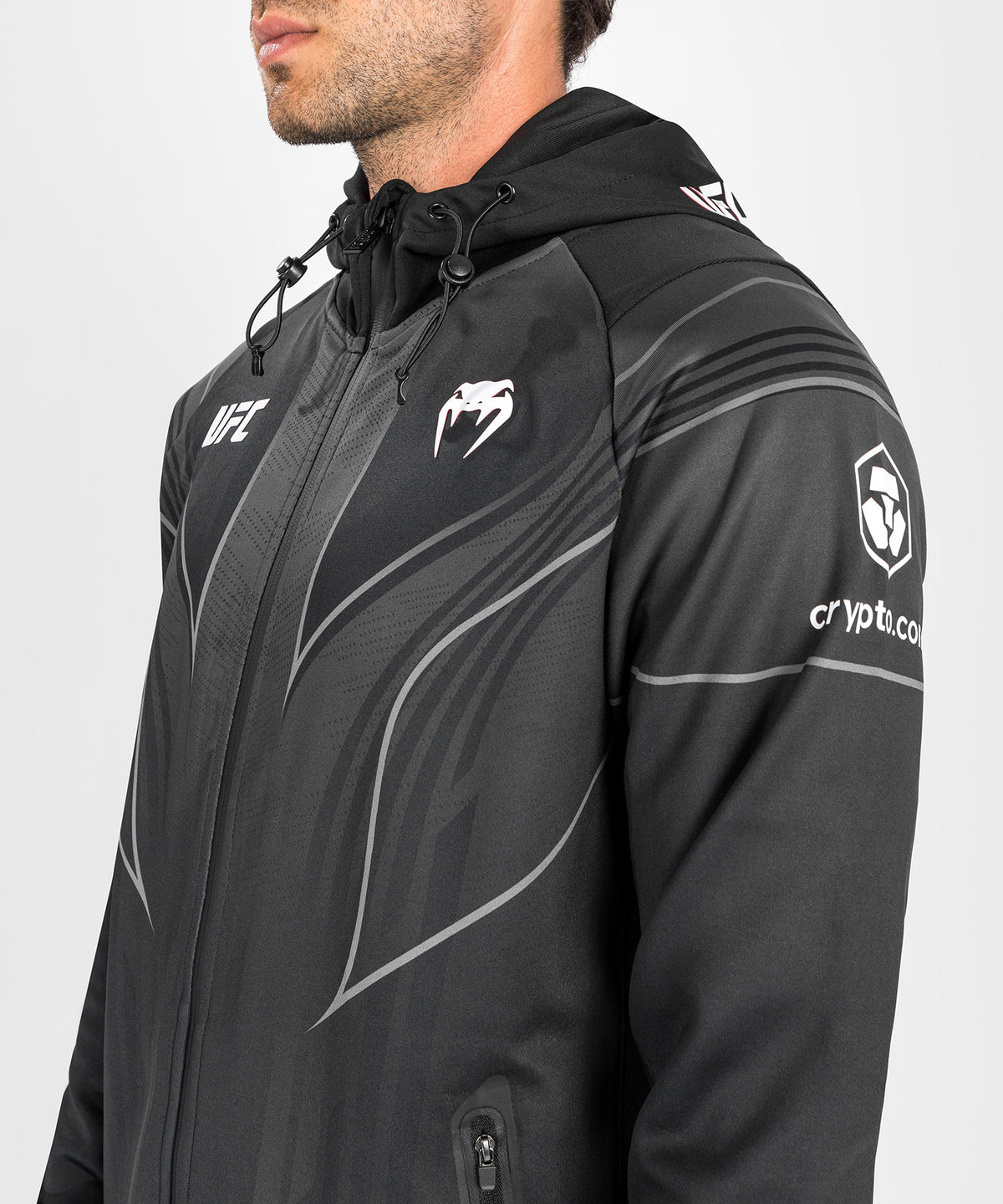 Felpa con cappuccio UFC Venum Authentic Fight Night 2.0 Uomo - Nero