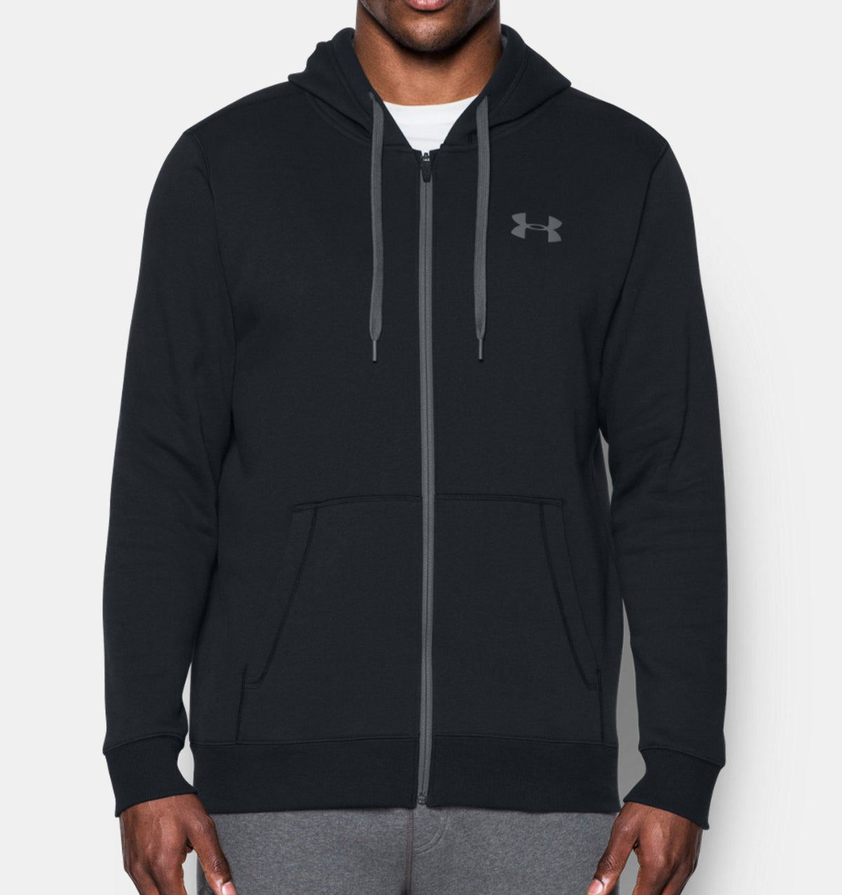 Under Armour Rival Fitted Felpa con Cappuccio – Nero