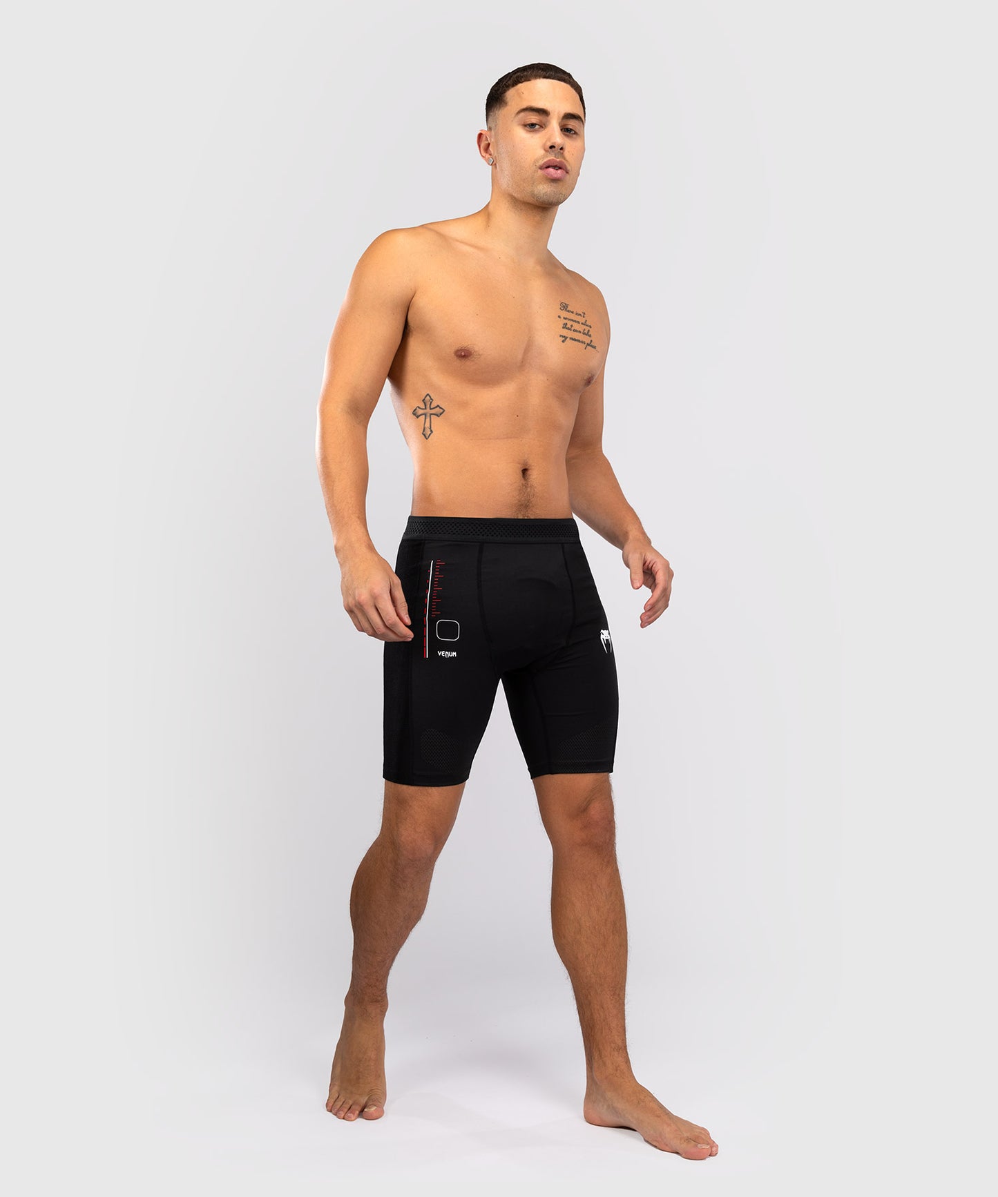 Short de compression Venum Tactical XT- Noir/Rouge Feu